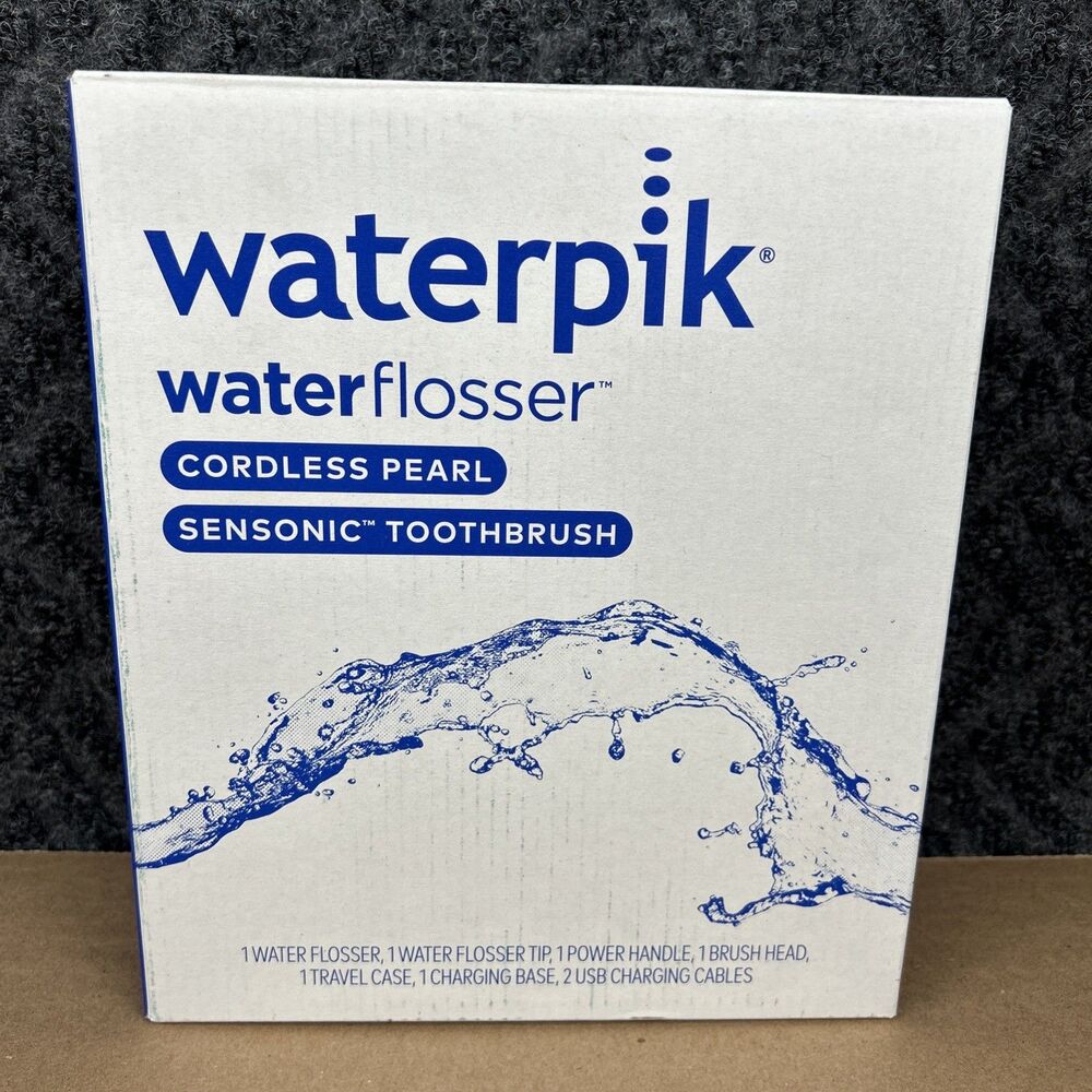Waterpik Water Flosser Sensonic Toothbrush Cordless Pearl STW-03W020 Combo Pack